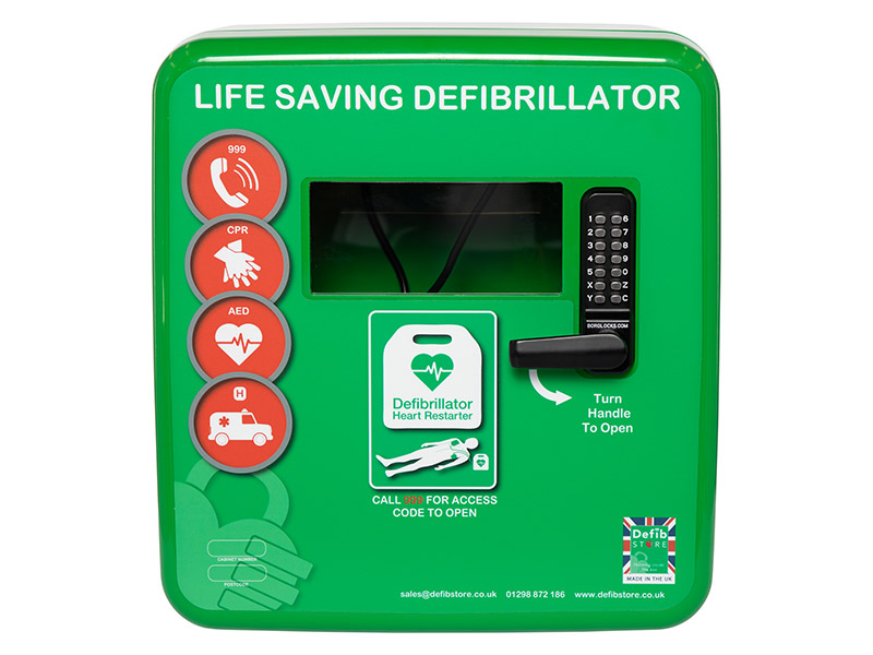 Lockable Defibrillator Cabinet (Green)