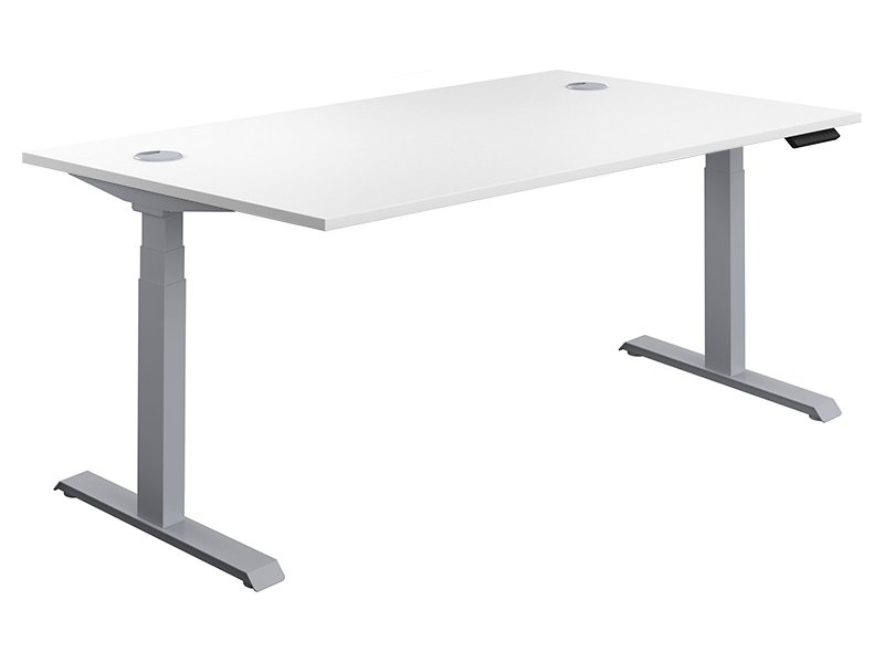 Adjustable Standing Desk (630-1290H x 1800W x 800L, White / Silver)