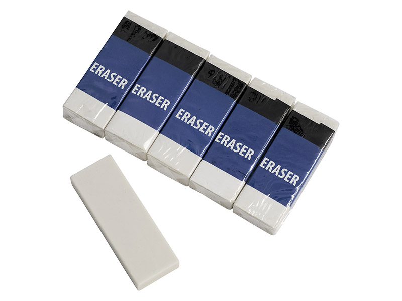 6 White Erasers