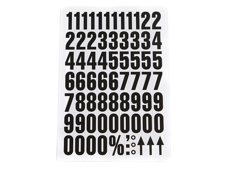 Magnetic Numbers and Letters (Numbers, Black on White)