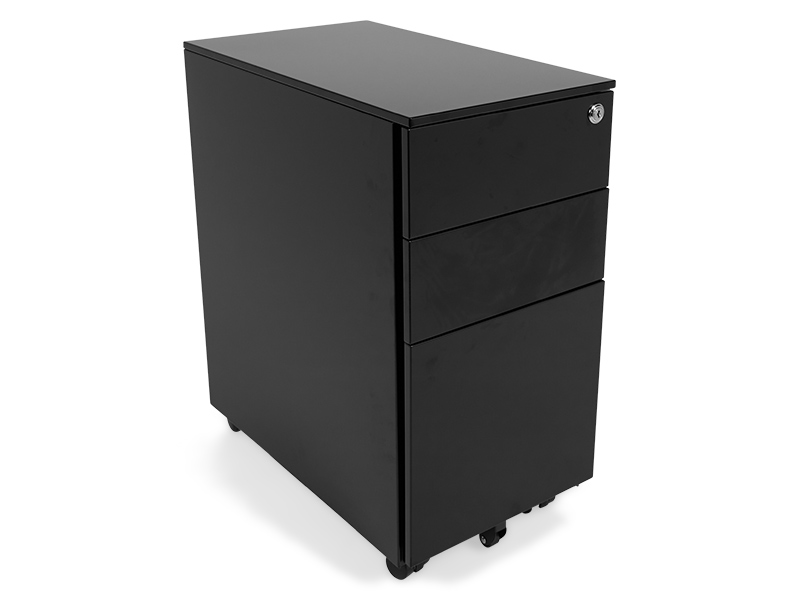 Office Pedestal (Narrow, Black)