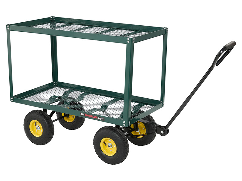 Double Tier Turntable Trolley