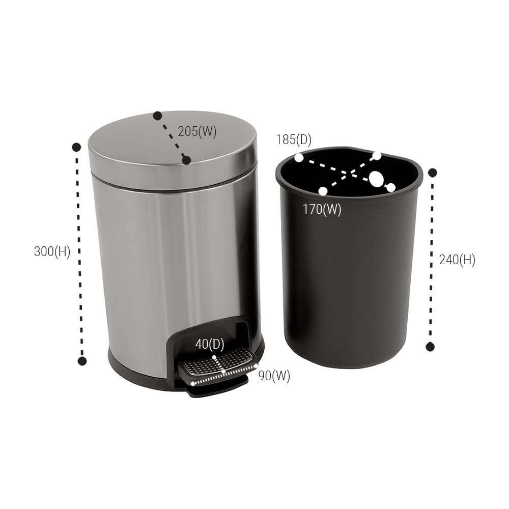 5L Pedal Bin | Free Next Day Delivery